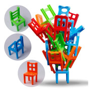 18 st/set Balansstolar Balansstol Leksak Plast Mini Pussel Mu