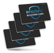RFID-skyddskort 4-pack, betalkortskreditkortsskydd, stöldskydd kontaktlös NFC-blockerare, skydd för hela plånboken