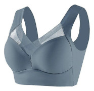 Sömlös BH för kvinnor i plusstorlek, sexig lapptäcksspets, push-up sport-BH, rygglös träningsväst, Bralette Ny[HK] L (for 40-55Kg)