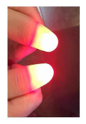 2 st LED Finger Tummar Rekvisita Show Lampa Röd Färg (FMY)