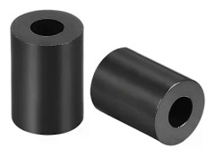 100 st Svarta Nylon Runda Distansbrickor 3,2 mm ID 7 mm OD 2 mm-20 mm Höjd Urholkad Nylon Distans Rund Standoff Bricka för M3 Skruvar