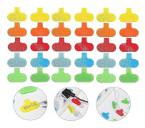 Kabelmärkning, Oval, Flerfärgad (30-pack) Skrivbara Sladdetiketter, Trådetiketter, Kabeltaggar och Trådtaggar