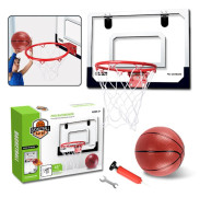 Dörrbasketkorg med elektronisk poängtavla, inomhus minibasketkorg med 3 bollar, över dörrbasketset, basketkorg