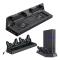 Fläktkylare, Vertikalt Stativ För Ps4, Fläkt Med 3 Usb-Hub Laddare, Svart