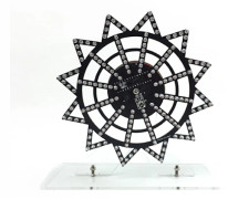 Färgglad LED-blixt Plug In DIY Elektrisk Roterande Pariserhjul Transparent Kit
