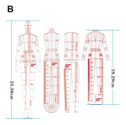 Kvinnor Mode Ritning Linjal Figur Mall för Illustration Sk