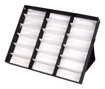 18 Grids Glasögon Solglasögon Glasögon Förvaring Display Box Hållare Case Organizer White