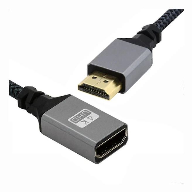 Typ A HD-061-BK 15cm HDMI Typ-A Hane till Hona Förlängningskabel Konverterare Stöd HDTV 4K 60hz 3D