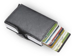 Top Quality Rfid Wallet Men Money Bag Mini Purse Male Aluminium Card W Grey