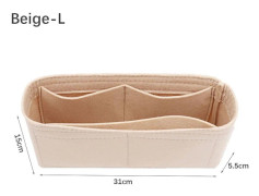 Filtinsats Väska Handväska Foder BEIGE L Beige L
