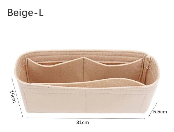 Filtinsats Väska Handväska Foder BEIGE L Beige L