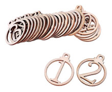 25 st/set 1-25 Nummer Trä Julkalender Etiketter Presentförpackning Omslagsetiketter Dekor Nude 1 Set