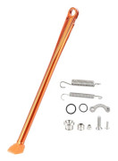 CNC Aluminiumlegering Kickstand Sidostöd med Fjäder Tillbehör Passar Husaberg FE 501 FE 250 FE 390 (Orange Stång Orange Fot)