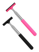 2 - Delars Sidobackspegel Skrapa Set: Infällbar Bil Backspegel Torkare för Alla Fordon – Universella Biltillbehör med Bla black+pink