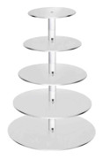/NN/3/4/5/6-vånings Tårtställ Transparent Glas Displaybricka Rack Dekorationsverktyg