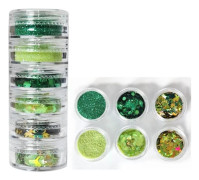 2Pack Holographic Nail Art Glitter Glitter Höstpaljetter 3 3