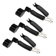 Gitarrsträngs-lindare, avbitare och stallpinne-dragare 3 i 1 gitarrreparationsverktyg (3-pack), svart