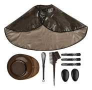 1 Set Hårfärg Färg Borste Skål Set med Öronproppar Färg Blandad Hårtoning Färgning Applicator Frisör Styling Tillbehör~05572