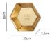 Såsrätter i rostfritt stål för kök Restaurang Sushi doppskål Mini krydda aptitretare med fack Gold Hexagonal Prism Seasoning Dish