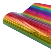 För Cricut Rainbow Gradient Print självhäftande hantverksvinylark för väggfönster porslin bilar muggar dekal juldekoration DIY Checkered Rainbow{ROG}