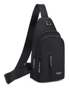 Crossbody Chest Bag Pack Shoulder Sling Ryggsäck för män Outdoor Travel Sport - spot försäljning Black