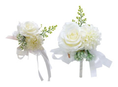 2x Stimulerande Rosblommor Broschnålar Bröllopskorsage Nål