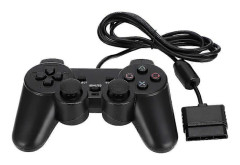 Dubbelmotorig Högkänslig Trådbunden Spelkontroll för PS2 Spelkonsol