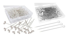 Blommig Blomster Diamant Strass Pins Kristall Huvud Klar
