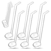 10 Stycken 35ml Liten Slev Klar Plast Slev Mini Slev Sked för Servering Dressingar Bålskål S