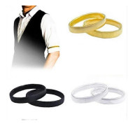 3 Par Ärmhållare Halkfria Skjortärmshållare Strumpeband Stretch Metallarmband Ärmhållare för Kvinnor Män