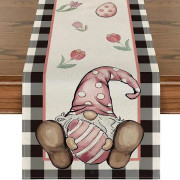 Easter Bunny Decoration Creative Printed Table Runner Fabric Kitchen Entrance Small Tablecloth (33cm*275cm) 33cm*275cm 33cm*275cm 33cm*275cm