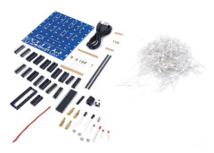 8x8x8 LED Elektroniska DIY-kit Vit Lampa Med Blått Ljus 3d DIY LED-set (573+2803+5a60s2)