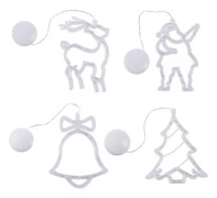 Christmas Cartoon Sugkopp String Lights Enkel Xmas Festival dekorativa ljus för semester fester 4pcs