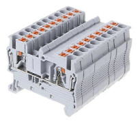 10 st/set PT 2.5 Push-In DIN-skenmonterade kopplingsplintar Fjäder Skruvlös Genommatning Elektriska komponenter och delar
