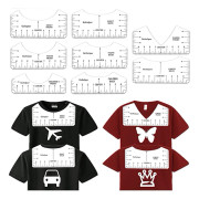 T-Shirt Linjalguide, 8 stycken Högprecision T-Shirt Justering Till