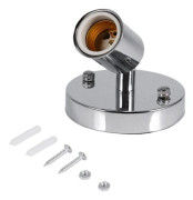 E27 Ljussockel Lampfot KROM Chrome