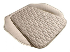 [LCS]Bilsätesdyna Universal Andningsbar Perforerad Läder Fyra Säsonger Pad Hudvänlig Och Delikat Sittdyna PUW2548 Beige