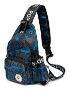 2024 Ny herr bröstväska casual student messenger väska liten ryggsäck mode trend utomhus dam axelväska Blue, black and gray comfort version
