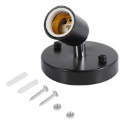 E27 Ljussockel Lampfot SVART black