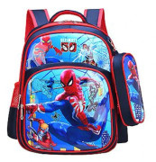 Spider-Man Barn Pojkar Ryggsäck med stor kapacitet Skolväska Bokväska blå
