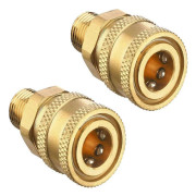 Högtryckstvättkoppling, snabbkopplingsbeslag, invändig NPT-hylsa till utvändig gänga, 5000 PSI, 1/4 tum, 2-pack