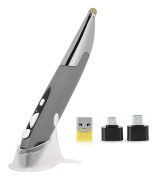 USB Dator Stylus PC Tillbehör Trådlös 2.4G Mus Penna Typ Personlig Innovativ (Silvergrå PR-06)