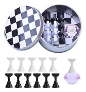 1 Set Nail Art Tips Holder Practice Display Stand, Magnetic Stuck Board PURPLE
