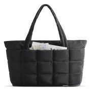 BAGSMART Expanderbar Tote Väska för Kvinnor, Puffig Arbetsväska, Quiltad Kabinväska för Resor Gym