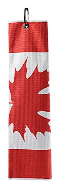 Professionell Golf Caddie Handduk med Karbinhake Nationalflagga Mönster Superfiber Handduk Multifunktionell Golfboll Putter Rengöringshandduk Återanvändbar D