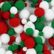 20garms Random Mix Size Soft Pom Poms Balls Christmas Party Decor For Sewing Wedding Kids Toy Pompom DIY Crafts K0402