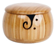 6.3 Inch Bamboo Yarn Bowl Yarn Ball Holder Knitting Yarn Storage