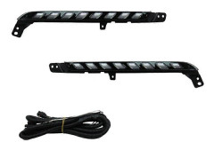 LED Varselljus för Toyota Hilux Revo 2020 2021 DRL Dynamisk Blinkers Dimljus Vit Gul