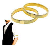 Antiglidande skjortärm metallarmband stretch elastiska armband armbandshållare 1 par