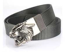 #Herrar Mode Guld/Silver Tredimensionell Tiger Spänne Design Topp Bälte#